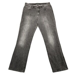 LRL Lauren Jeans Co Ralph Lauren Jeans Womens 12 Gray Stretch Denim Straight Leg